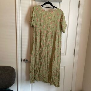 Vintage April Cornell button back floral dress